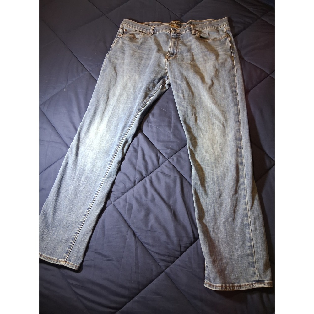 Lucky Brand 410 Athletic Slim Mens Light Wash Denim Jeans 38x32 Blue